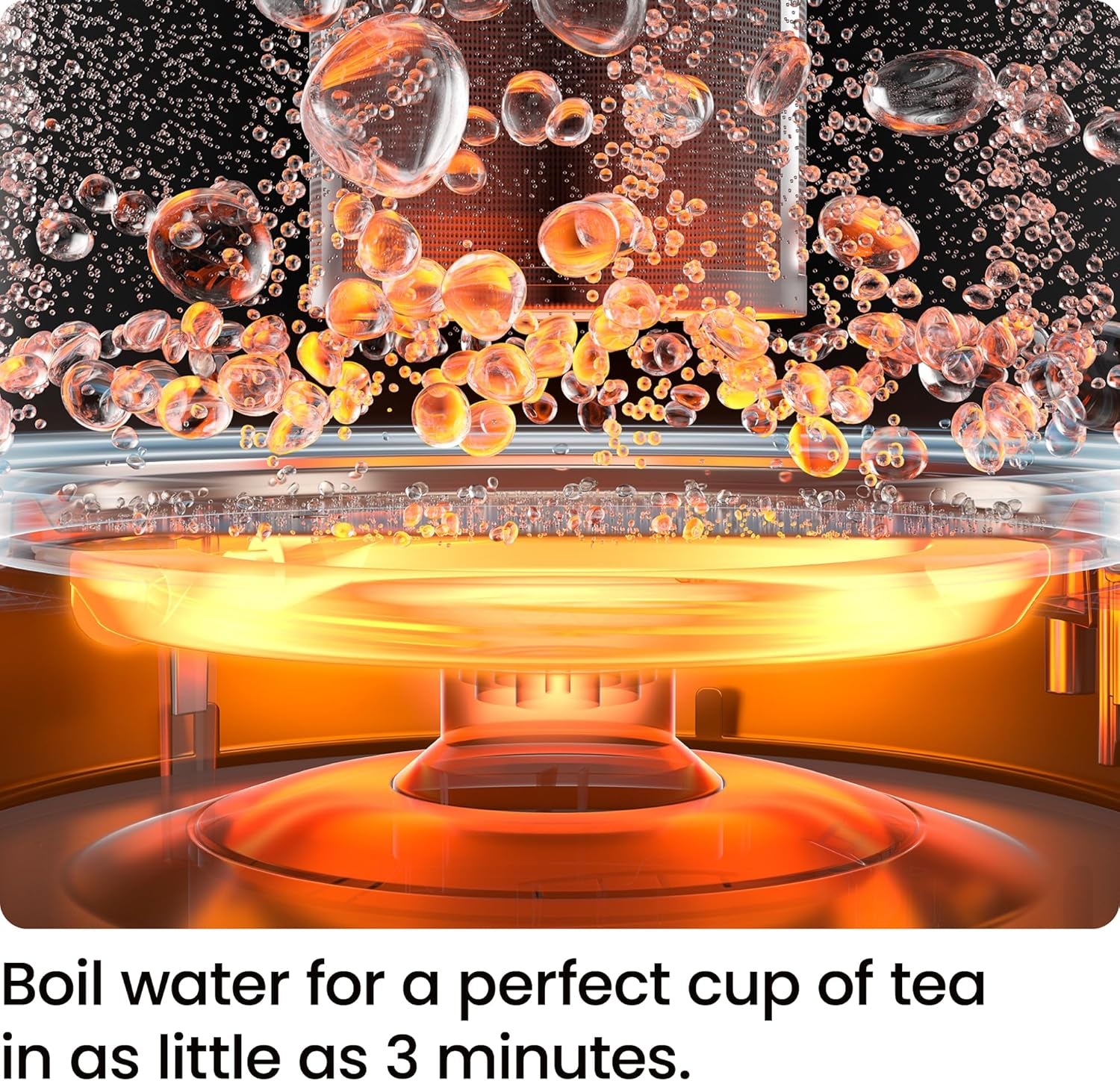 Electric Kettle with Tea Infuser, 1L 1500W, Removable Lid for Easy Cleaning, Boil-Dry Protection, Stainless Steel Filter, BPA Free, Auto Shut off Hot Water Boiler, Small Electric Tea Kettle