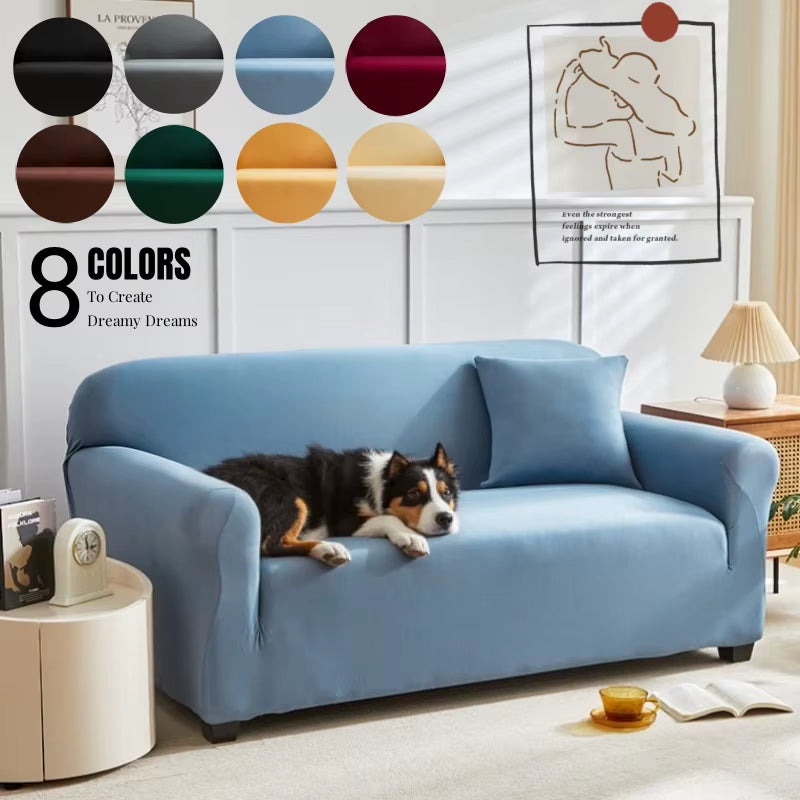 Elastic Sofa Slipcovers Modern Sofa Cover for Living Room Sectional Corner L-Shape Chair Protector Couch Cover 1/2/3/4 Seater