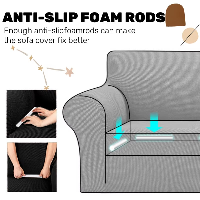 Elastic Sofa Slipcovers Modern Sofa Cover for Living Room Sectional Corner L-Shape Chair Protector Couch Cover 1/2/3/4 Seater